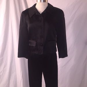 Gap Black Satin Pantsuit